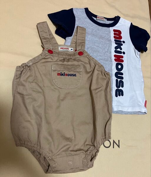 未使用に近いミキハウス ダルマオール ロゴtシャツのセット