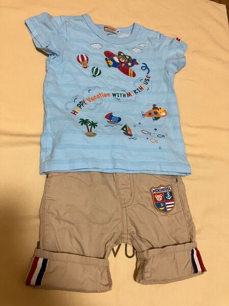 ミキハウス 豪華tシャツ パンツのセット 美品