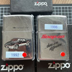【USED/2個セット】vintage zippo コルベット&スナップオン オイルライター