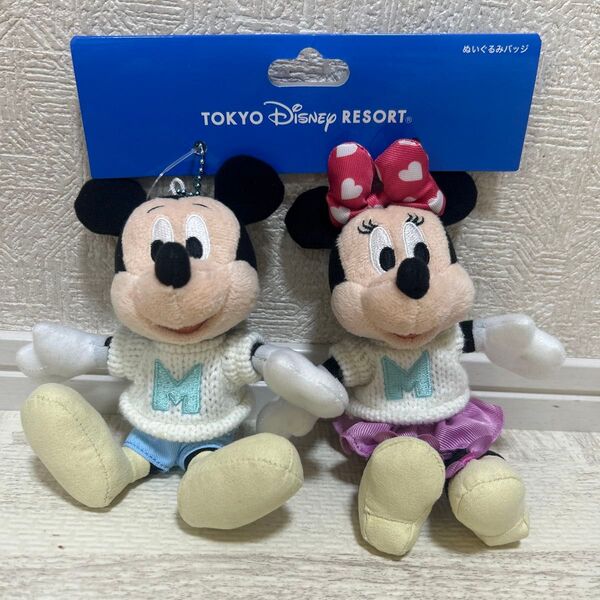 ディズニーリゾート なかよしクラブ ミッキー ミニー ぬいぐるみバッジ