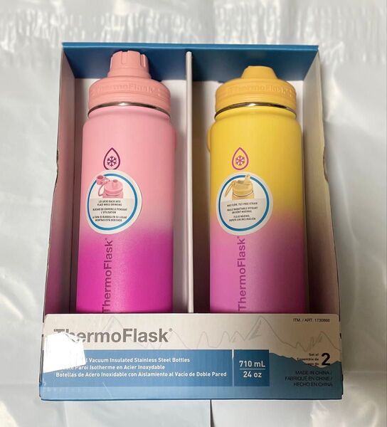 ThermoFlask ステンレス製真空断熱ボトル 710mL 新品未開封 マグボトル ステンレスボトル 保冷 水筒 直飲み
