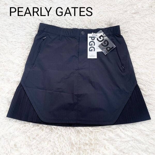 未使用 PEARLY GATES PGG パーリーゲイツゴルフウェアストレッチスカートプリーツ