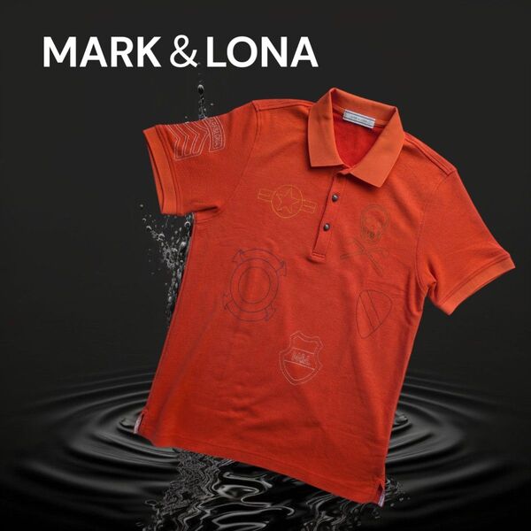 【美品】MARK & LONA マークアンドロナ ゴルフポロシャツ オレンジ L 木村拓哉さんアンバサダー