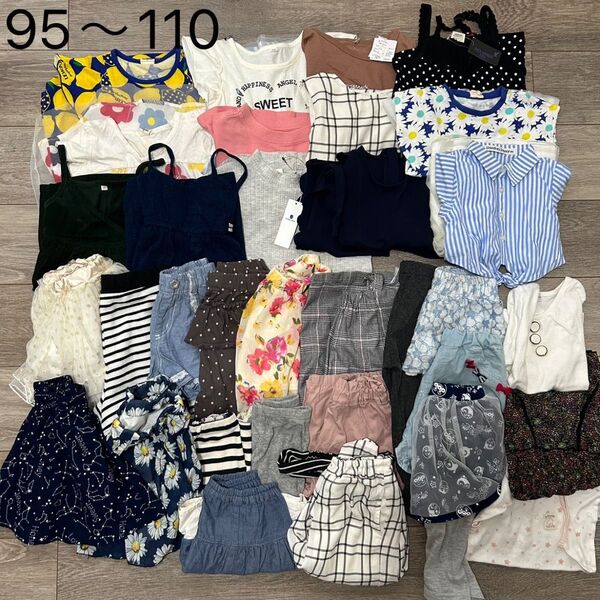 95〜110 女の子夏服まとめ売り 半袖 スカート ワンピース タンクトップ