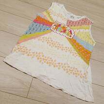 K439 最終値下げ UNIQLO ユニクロ POP PRETTY PLAYFUL タンクトップ M ノースリーブ Tシャツ カットソー 白系 綿 コットン レーヨン.._画像1