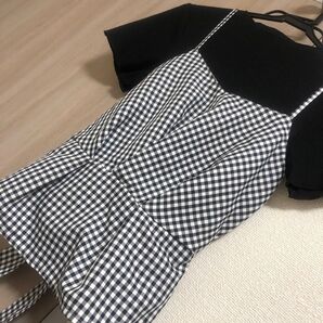ハドソンハニー HUDSON honey Mサイズ 2枚セット レディース チュニック 半袖 黒 ブラック ボーダー