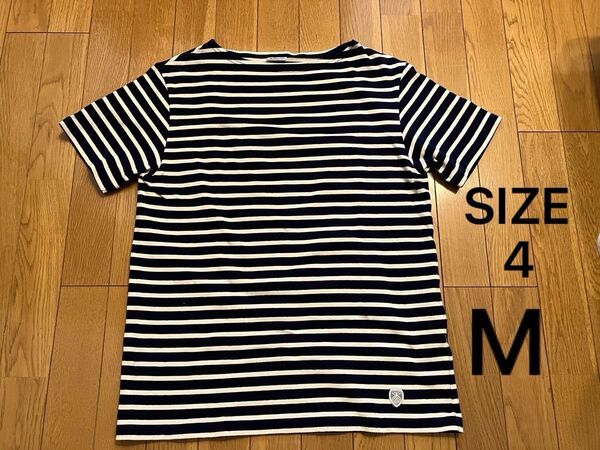 オーシバル ORCIVAL バスクシャツ ボーダーTシャツ 4 ネイビー 半袖Tシャツ