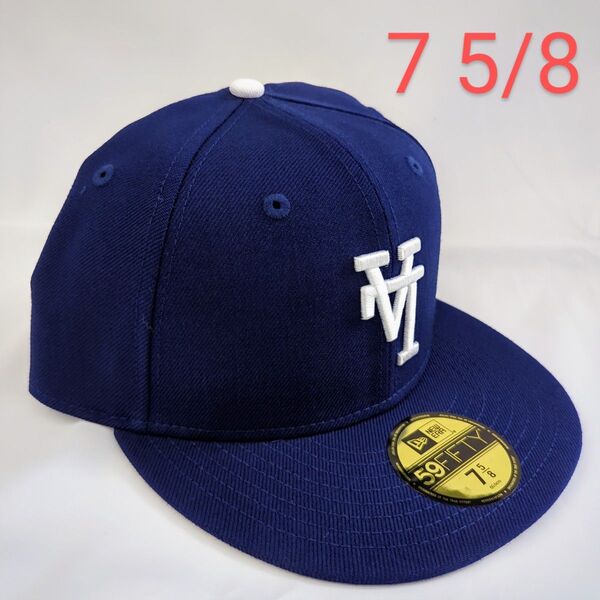 新品未使用 NEWERA 逆ロゴ ニューエラキャップ ドジャース 7 5/8 ロサンゼルス 59FIFTY ツバ裏グレー