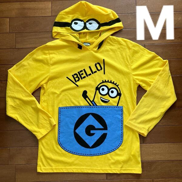 ミニオン☆フード付き長袖Tシャツ