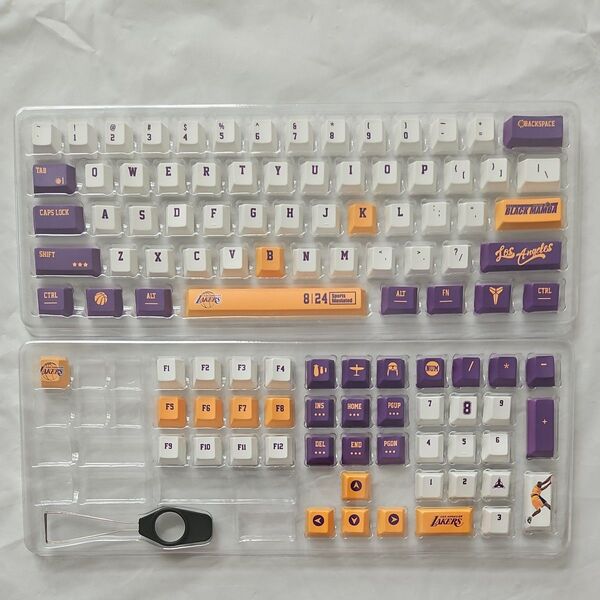 キーキャップ PBT 五面熱昇華 MX ANSI配列レイアウト バスケットボール キーキャップ 115キー
