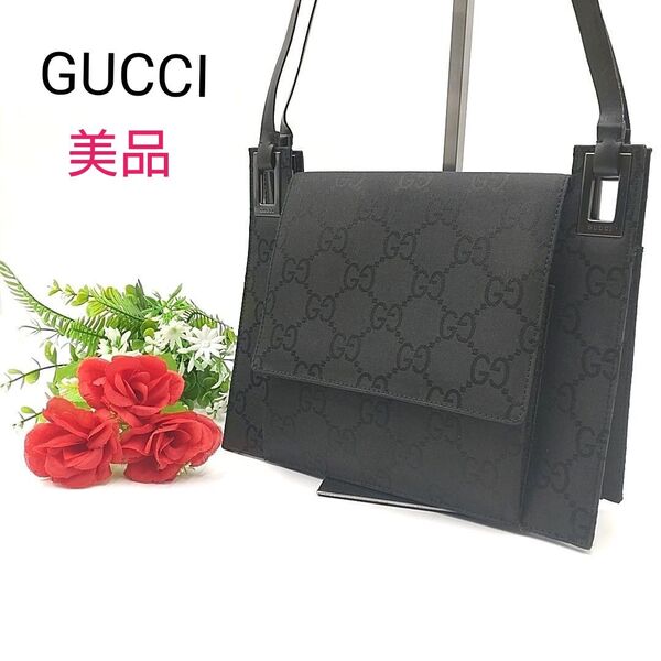 GUCCI グッチ ハンドバッグ ショルダーバッグ GG柄 ブラック 黒