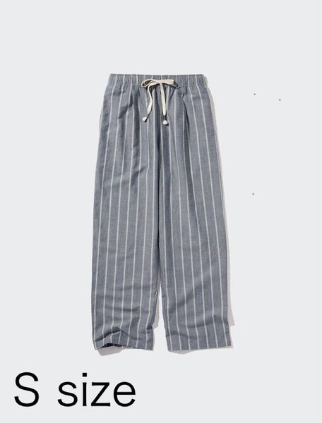 UNIQLO リネンブレンドイージーパンツ Sサイズ BLUE