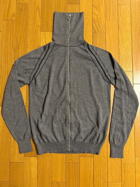DIOR HOMME ジップアップニット 破れ有り sサイズ メンズ カーディガン セーター ドライバーズニット