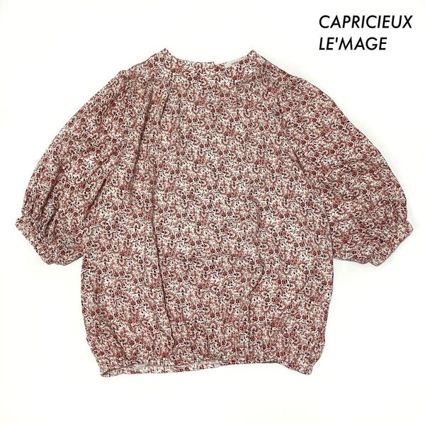 CAPRICIEUX LE'MAGE★ペイズリー柄 半袖ブラウス レッド 赤