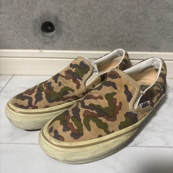 VANSバンズ SLIP ON スリッポン US 6 24㎝ 迷彩 カモフラ