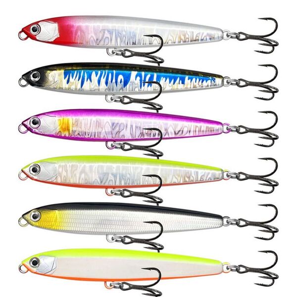 No.198 シンキングペンシル 6個セット 18g タングステン重心移動 水平フォール シーバス 青物 バイブレーション