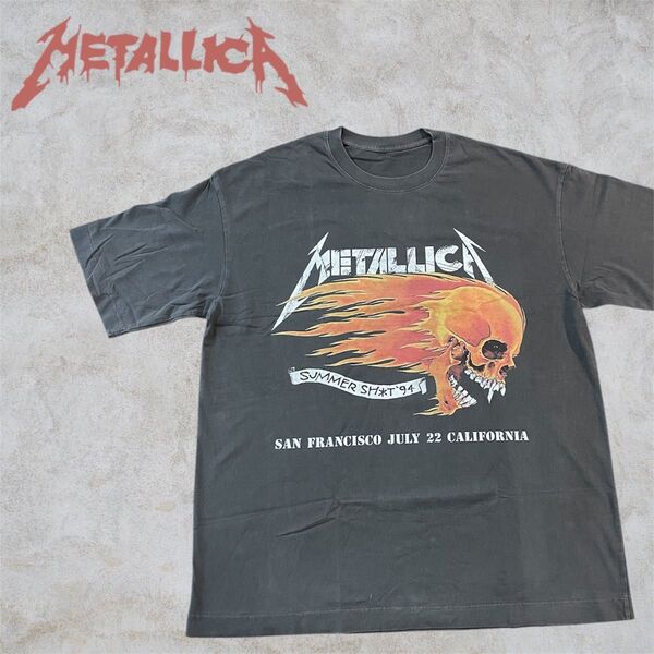 METALLICA メタリカ バンドTシャツ ヴィンテージ加工 フェードTシャツ メタルロック