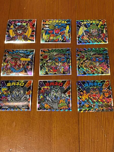 9枚セット ビックリマンシール 40thスペシャル サタンマリア ヘラクライスト ヘッドロココ ブラックゼウス 魔肖ネロ
