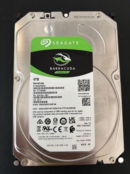 Seagate 4TB HDD 正常品