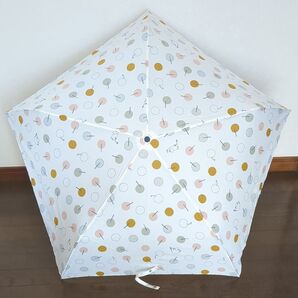 ムーミン MOOMIN 折り畳み傘 LINE DROPS ドット柄 USED良品