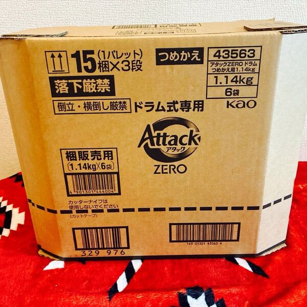 kao ドラム式専用 アタックZERO つめかえ用 1.14kg 6袋