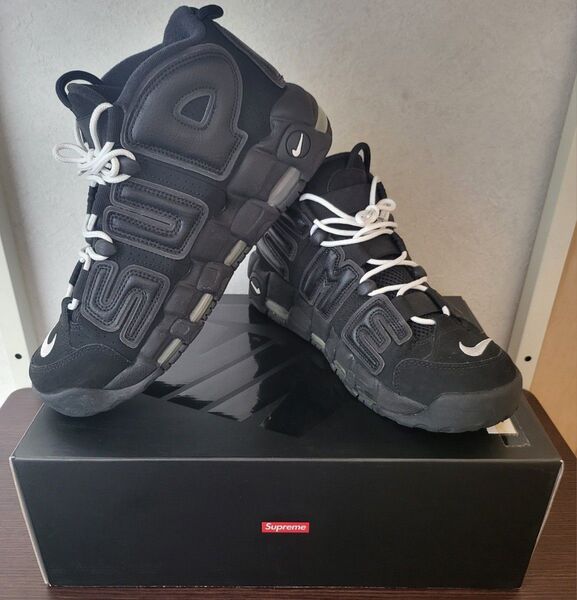 Supreme × Nike Air More Uptempo "black" 27.5cm