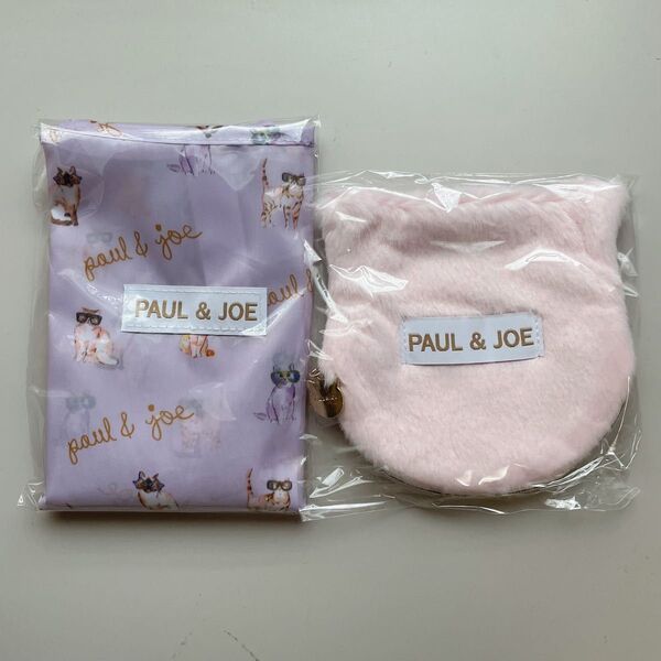 ゼクシィ2月号特別付録 PAUL&JOE エコバッグ&ふわふわネコポーチ2点セット