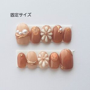 ちゅるんブラウンネイル 固定サイズ ネイルチップ
