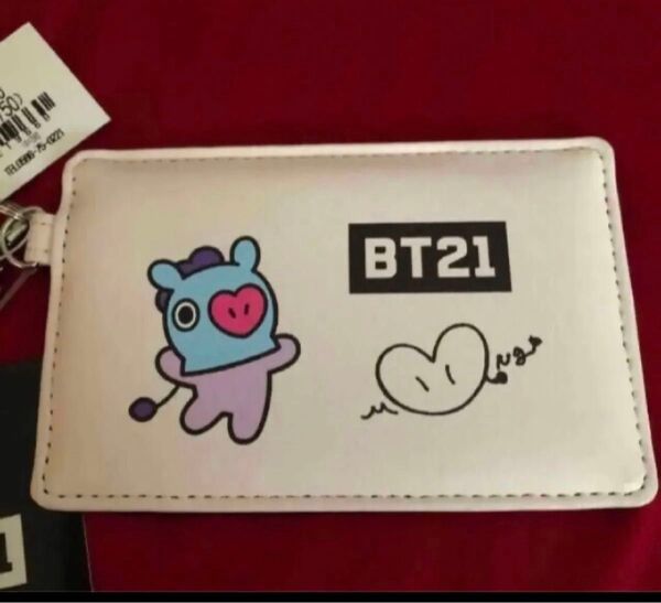 BT21 定期入れ リール付き シングル パスケース MANG LINE FRIENDS BTS