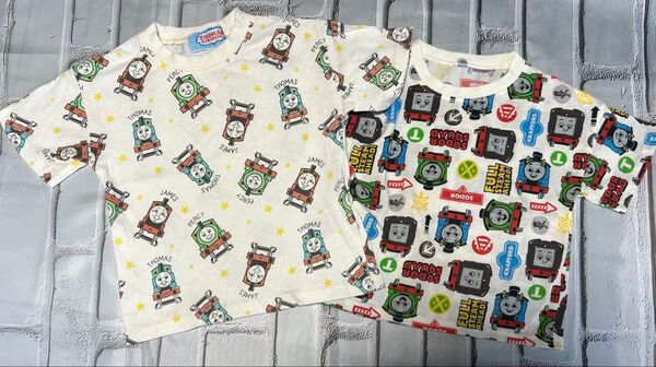 トーマス 半袖 Tシャツ こども服 半袖Tシャツ 機関車トーマス 半そで 2枚セット トップス 95cm