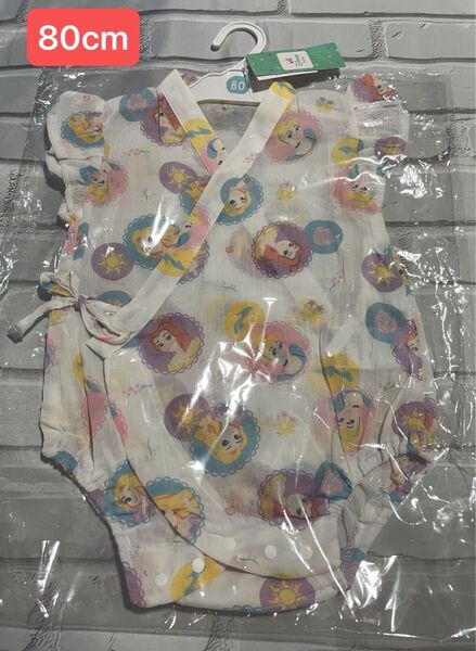 新品 ディズニー プリンセス ロンパース ベビー服 夏服 半袖ロンパース ロンパ 女の子 80cm 甚平 祭り 浴衣 ベビー