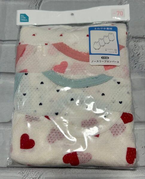 新品 肌着 70cm 女の子 下着 女児 ノースリーブロンパース ノースリーブ キャミソール