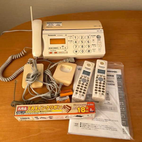 Panasonic FAX電話機 KX-PW308DW子機2台 インクリボン付き