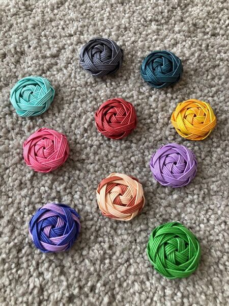 クラフトバンドで作った花結びパーツ20個セット☆