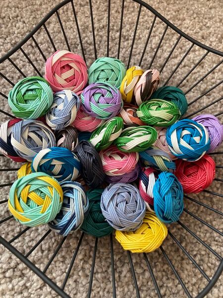 クラフトバンドで作った花結びパーツ20個セット