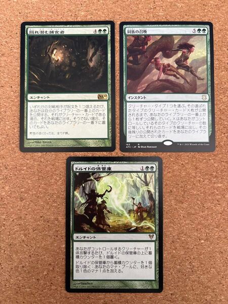 同族の召喚 隠れ潜む捕食者 ドルイドの保管庫 MTG 日本語版 マジックザギャザリング EDH 統率者