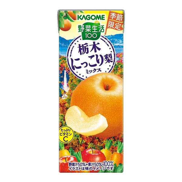 カゴメ 野菜生活 野菜生活100 栃木 にっこり梨 ミックス 12 本