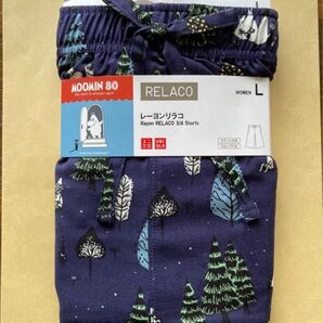 新品ユニクロムーミン レーヨンリラコ Lサイズ ネイビー