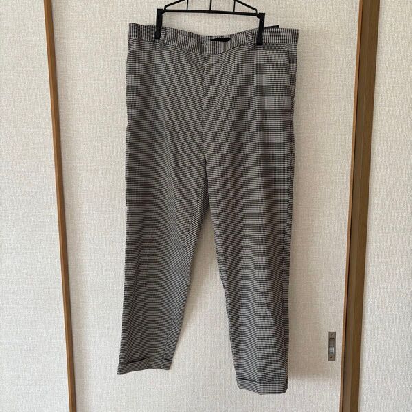 H&M エイチアンドエム ストレッチ パンツ スラックス チノパン メンズ 千鳥柄
