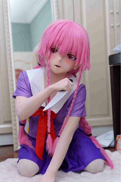 2個顔交換 全頭面 着ぐるみ マスク コスプレ鍵つきkigurumi