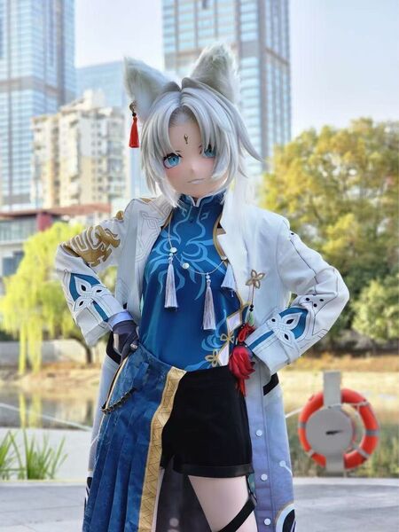 最終的な値下げ【衣装付】崩壊スターレイル 飛霄 全頭面 着ぐるみ マスク コスプレ鍵つき