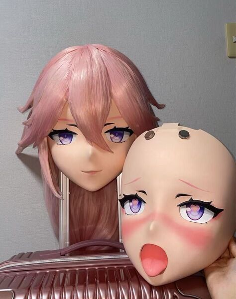 原神八重神子 全頭面 着ぐるみ 顔交換マスク コスプレkigurumi