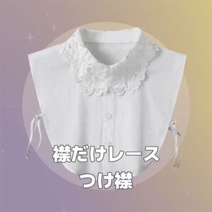 襟元華やか 付け襟 レース レディース ホワイト 襟だけレース