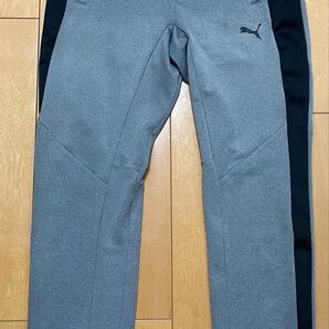 PUMA ゴルフパンツ メンズ グレー サイドライン