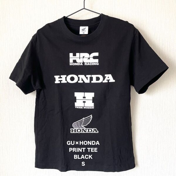 【GU×HONDA】ジーユー×ホンダ コラボTシャツ 半袖 夏服 プリント 企業物 匿名配送 メンズ ブラック S