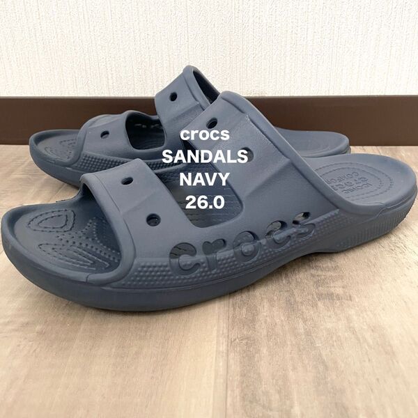 【crocs】クロックス サンダル カジュアル 夏靴 アウトドア レジャー スポーツ 匿名配送 ネイビー 26.0