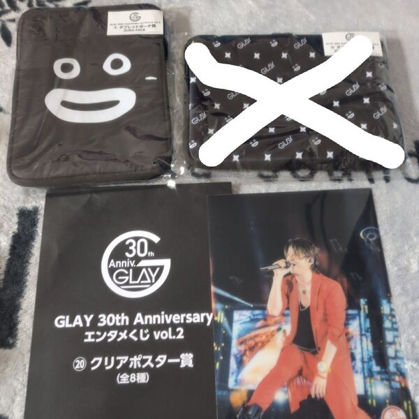 GLAY 30th Anniversaryくじ タブレットポーチ クリアポスター TERU