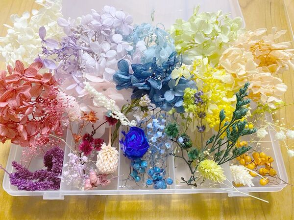 104花材詰め合わせ(大)【バラ付き】プリザーブド ドライ ハーバリウムレジン