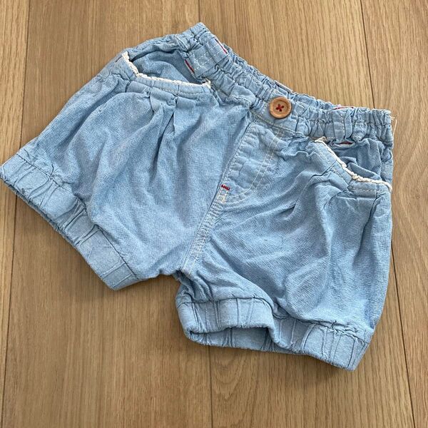 子供服 女の子 オリーブデオリーブ サイズ90 ショートパンツ デニムショートパンツ かぼちゃパンツ
