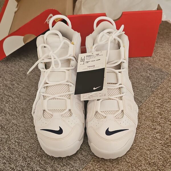 新品!NIKE AIR MORE UPTEMPO "WHITE/MIDNIGHT NAVY" 29cm